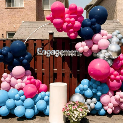Blue Pink Balloon Garland Arch Kit - Image 6