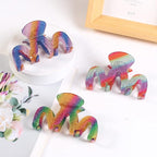Jayongnee 3Pcs Hair Claw Clips for Women: Nonslip Clips for Thick and Thin Hair (Multi-colored8)