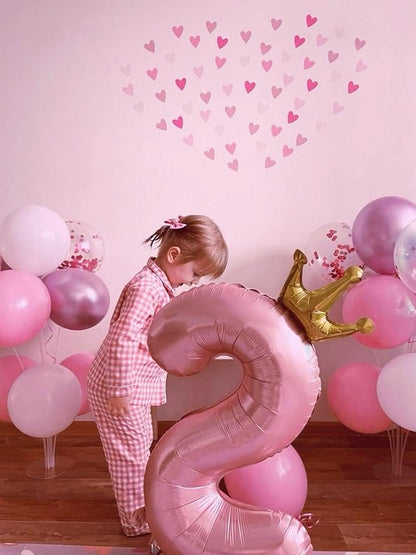 Pink Crown Number 2 Balloon 40 inch, Big Pink 2nd Birthday Party Decorations | - Image 9