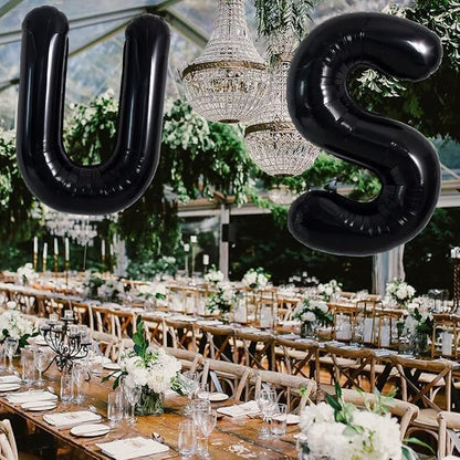TONIFUL 40 Inch Large Black S Letter Balloon - Image 5