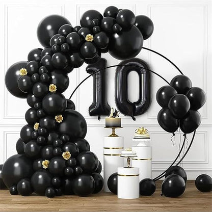 Number Balloons Black Party Balloon - Image 7