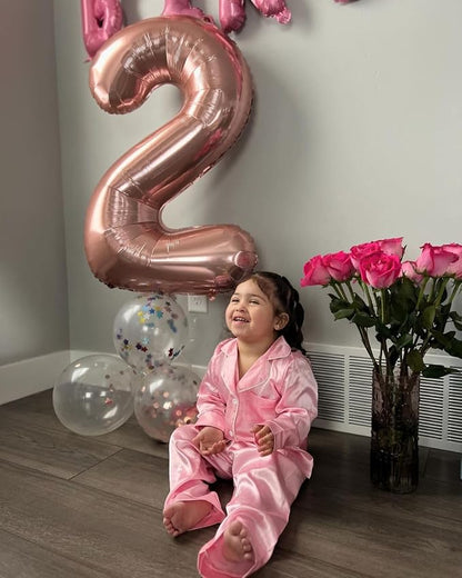 Rose Gold Number 0 Balloon 40 Inch - Image 3