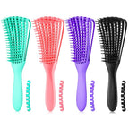 Hair Brush, Detangling Brush for Afro America/African Hair Textured 3a to 4c Kinky Wavy/Curly/Coily/Wet/Dry/Oil/Thick/Long Hair, Knots Detangler Scalp Massage Comb (2 pcs, Black-Purple)