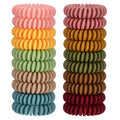 JessLab Spiral Hair Bobbles, Pack of 20 Traceless Telephone Cable Hair Bobbles No Wrinkles Spiral Bracelet Plastic Coil Ponytail Holder No-Damage Headband Hair Accessories for Girls Women Ladies Gift