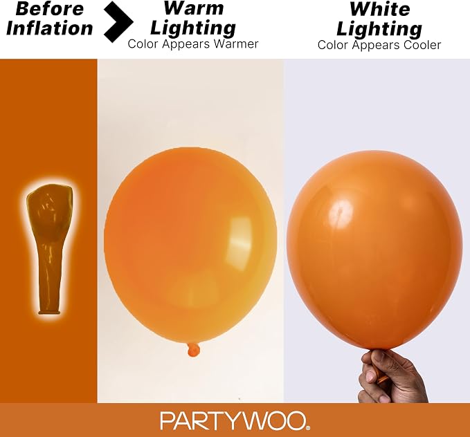 PartyWoo Burnt Orange Balloons 152pcs Terracotta Fall Color 18 12 10 5 Inch | - Image 3