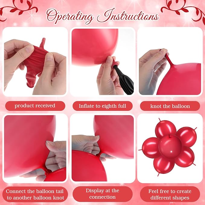 100 Pcs Link Balloon Quick Linking Latex Connected Balloons Linkable - Image 7