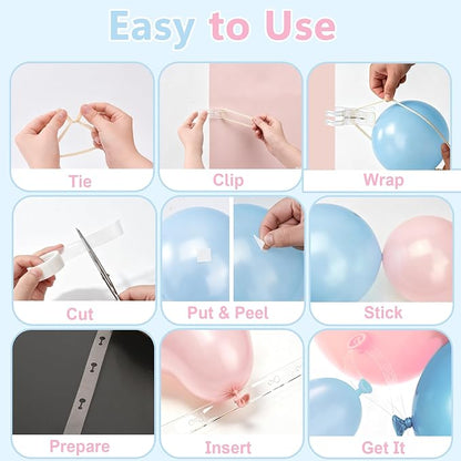 Balloon Arch Kit with 10 Clear Spring Clamps & Decorating Supplies | Complete - Image 6