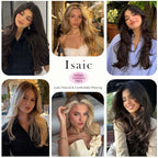 Isaic Hair Toppers for Women 24 Inch Synthetic Hair Pieces, 360° Clips In and Adjustable Bandage Layered Toppers, Toppers Hair Pieces Add Volume for Thinning Hair and Daily Use (Ombre Blonde)