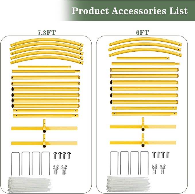 Wedding Arch Backdrop Stand Set of 2, 7.3FT & 6FT | Metal Arch Backdrop Stand - Image 5