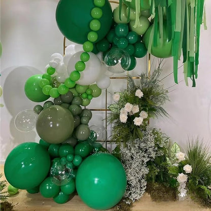MEBAY Green Black White Metallic Gold Balloons Garland Arch Kit - Image 6