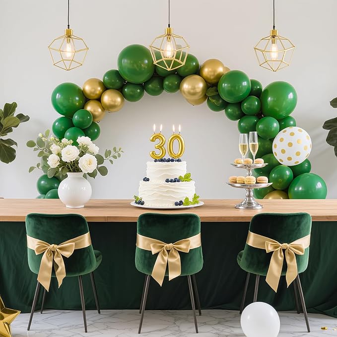 50pcs Dark Green Balloons, Helium 12inch Emerald Green Party Balloons - Image 4
