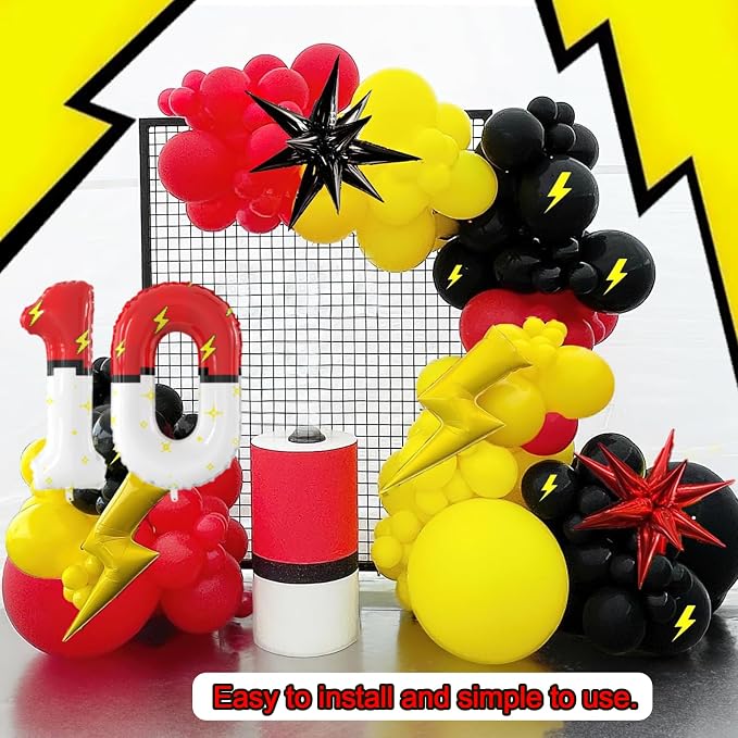 40 Inch Giant Red and White Cartoon Theme Number Foil Balloons - Image 5