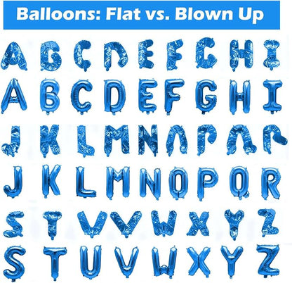 98 Pcs Blue Letter Balloons, Custom 3 Set A-Z Set - Image 4