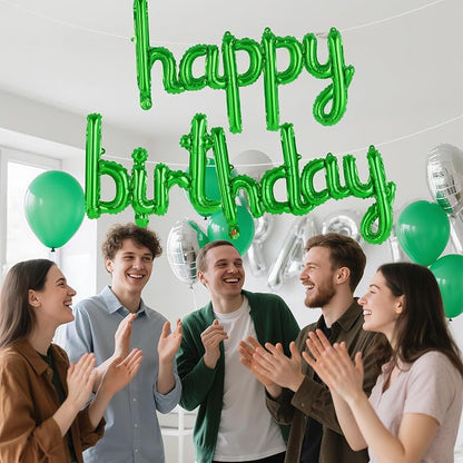 Happy Birthday Balloons Banner Foil Letters Balloons Connected, Personalized - Image 5