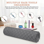 Large Hot Hair Tools Organizer Bag Portable Travel Heat Resistant Storage Case Pouch for Curling Irons, Flat Irons, Hair Straighteners and Styling Tools(17.7" x 3.9")