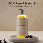 Majestic Pure Castor Oil - 100% Pure & Natural - Premium Grade, Cold Pressed, Hexane Free - Hair, Eyelashes, Eyebrows, Nails - Moisturizing & Nourishing - 8 Fl Oz