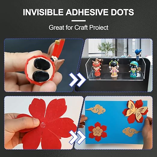 PHIXBEAR 504 Pcs Clear Removable Adhesive Dots, Glue Point Dots - Image 5