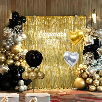 157Pcs Black Gold Silver Balloons Garland Arch Kit - Image 7