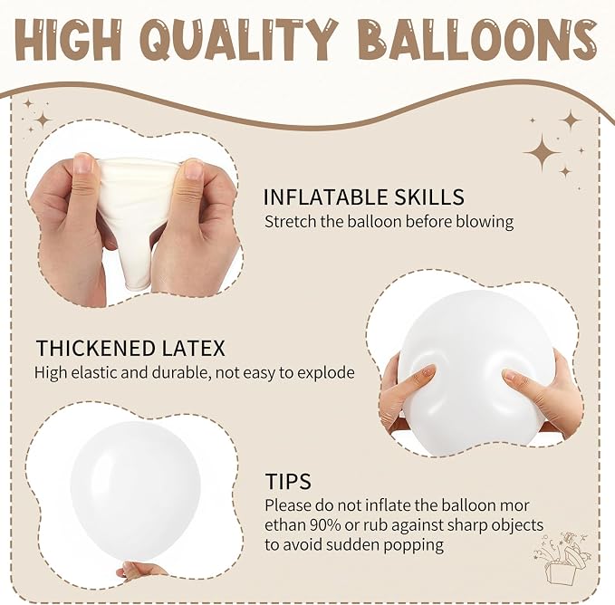 154 PCS of White Balloons in Different Sizes - Image 4