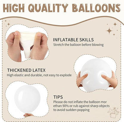 154 PCS of White Balloons in Different Sizes - Image 4