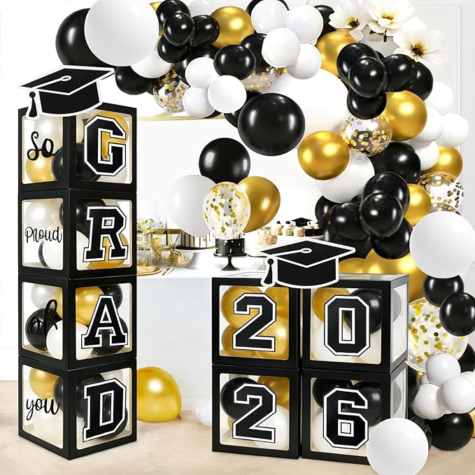 Graduation Decorations 2026 Graduation Party Decorations Set of 4 Boxes by Labrostar