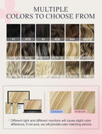 DOORES Invisi Edge Human Hair Extensions Tape in, Light Blonde Highlighted Golden Blonde 10 Injection Tape-ins with 10 Injection Tape-ins 50g 20 Inch, Injected Tape in Virgin Human Hair