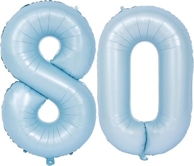 40 In Matte Blue Number Balloons Helium Foil Mylar Balloon Party Digital 80 | by Exquisitehighqualitypartydecorationstomeetyoureveryneed%EF%BC%81