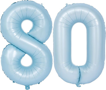 40 In Matte Blue Number Balloons Helium Foil Mylar Balloon Party Digital 80 | by Exquisitehighqualitypartydecorationstomeetyoureveryneed%EF%BC%81