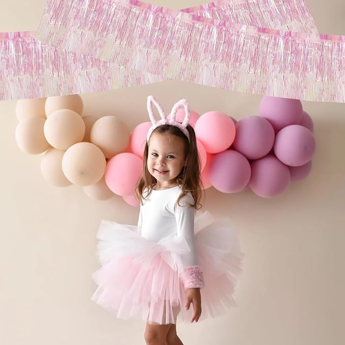 BEISHIDA Transparent Fringe Garland Banner 30ft Wall Tinsel Foil Streamers | - Image 5