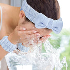 Face Wash Set - Microfiber Wristbands & Headband for Spa-Like Facial Cleansing