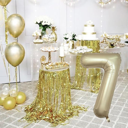 40 Inch Balloon Number 7 Metallic Gold, Large Mylar Foil Light Gold Number - Image 6