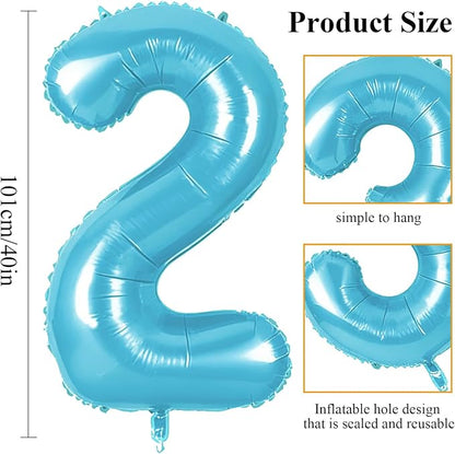 Number 72 Balloons for 72nd Birthday Party Decorations, 0-100 Large No.72 - Image 2