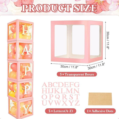 uxcell 6 Pcs Party Balloon Boxes, Transparent Balloon Boxes - Image 2