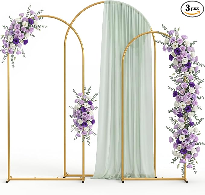 Metal Arch Backdrop Stand 3 Set, Party Decor by Unknown