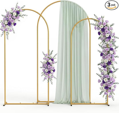Metal Arch Backdrop Stand 3 Set, Party Decor by Unknown