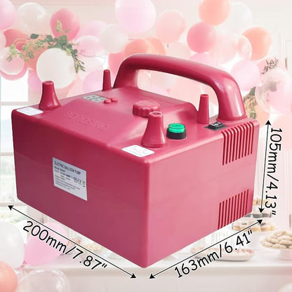 Electric Balloon Blower Pump Portable Electric Air Balloon Pump Dual Nozzle - Image 2