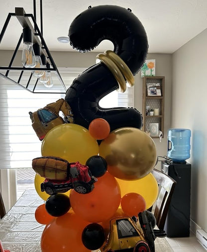 40 inch Number Balloon 0-9 Black Large Number 2 Balloons, Digital Balloons - Image 5