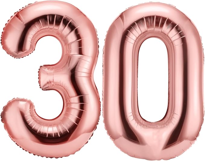 Gejoy 40 Inch Number 30 Balloons Jumbo 30 Foil Giant Number 30 Balloons by Unknown