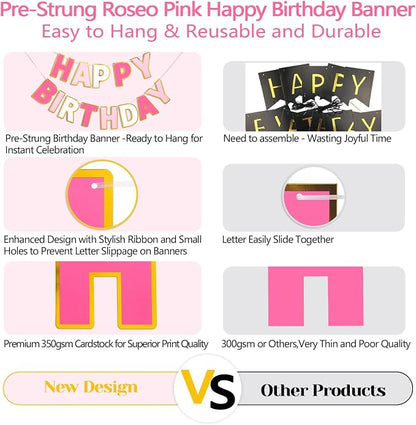Pre-Strung Happy Birthday Banner - Image 4