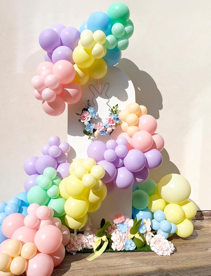 Pastel Rainbow Balloons Arch Garland Kit - Image 2