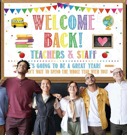 Welcome Back Backdrop Banner Back to School Backdrop Decoration First Day of - Image 7
