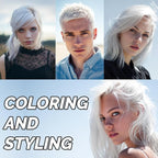 White Temporary Hair Color Wax - SOVONCARE Washable Hair Dye for Men & Women, All-Day Hold Disposable Hair Styling Clays for Party, Cosplay & Daily 4.23 oz