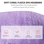 WSYUB Hairband, 3pcs Face Headband with Bow Tie, Soft Microfiber Skincare Band for Washing Face, Shower Headband Spa Headband for Women Girls(Blue, Red, Purple)