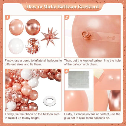 Rose Gold Balloon Garland Kit - Image 5