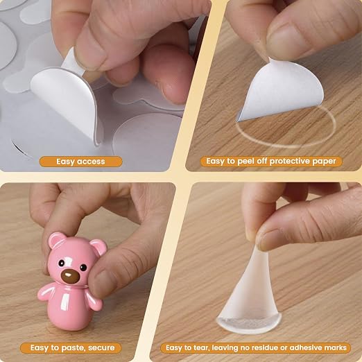 150Pcs Double Sided Adhesive Dots, Removable Clear Dots Sticky Tack, Waterproof - Image 3