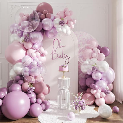 Pink and Purple Balloon Arch Kit by CROSSFINGERS