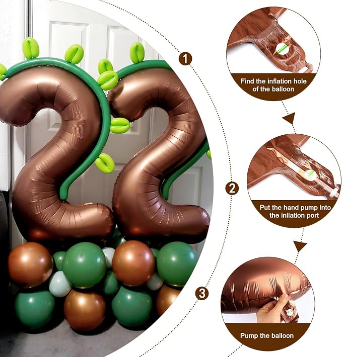 Number Balloons 0 Balloon 40 inch Coffee - Image 6