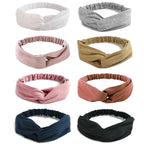 DRESHOW 8 Pack Headbands for Women Criss Cross Vintage Head Wrap Boho Headband Twisted Elastic Hair Accessories