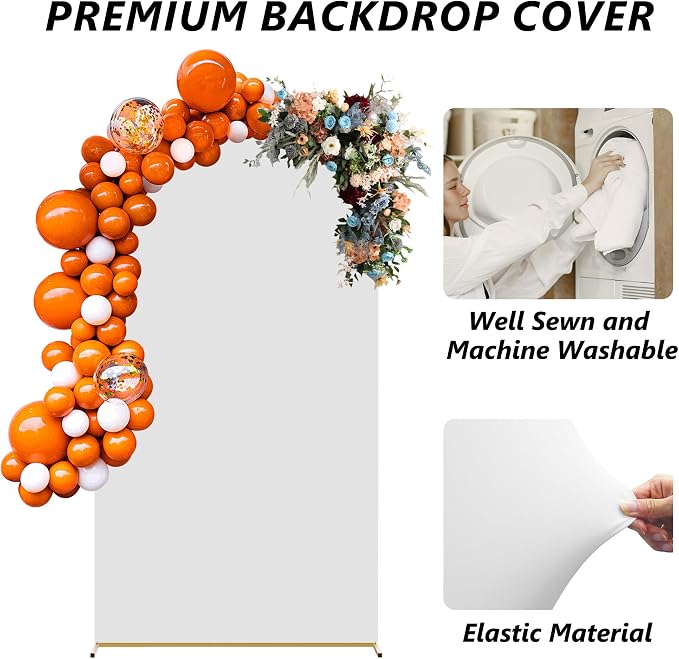 Neatsure Arch Backdrop Stand and Cover Set, 7.2FT Metal Photo Balloon Arch - Image 3