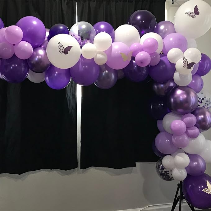 Purple and White Balloons, Lavender Party Balloons - Image 8
